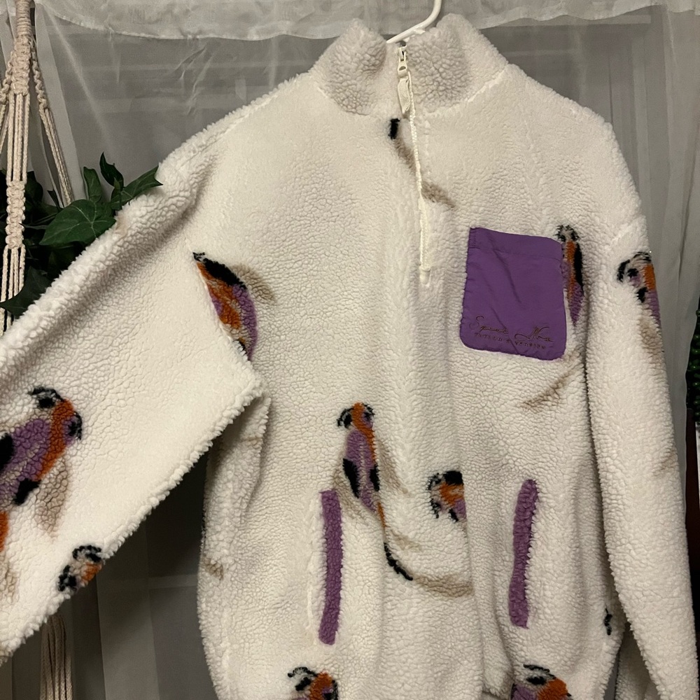 rare nwot taylor swift koi fish speak now sherpa quarter zip